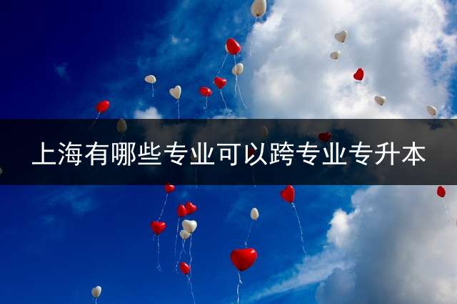 上海有哪些专业可以跨专业专升本？ 上海可以专升本的学校有哪些？
