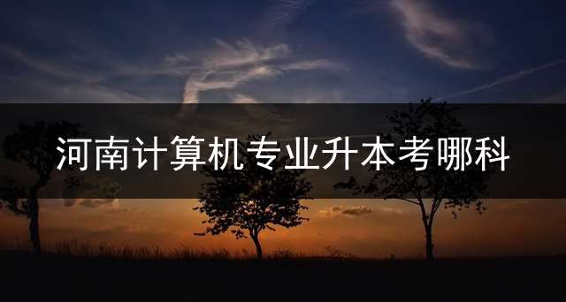 河南计算机专业升本考哪科？ 河南专升本公共英语每种题型各给多少分？