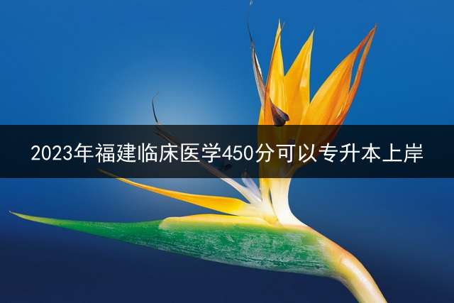 2023年福建临床医学450分可以专升本上岸？ 2021福建专升本管理类各校录取线？