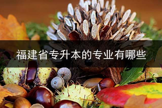 福建省专升本的专业有哪些？ 福建专升本专业？