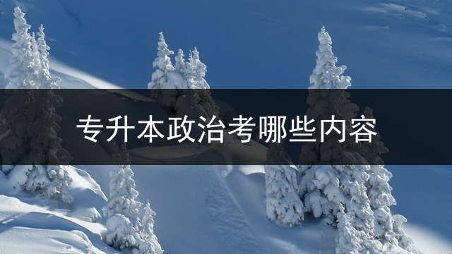 专升本政治考哪些内容？