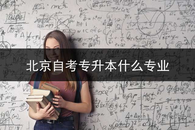北京自考专升本什么专业？