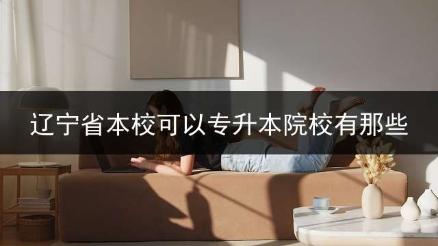 辽宁省本校可以专升本院校有那些？