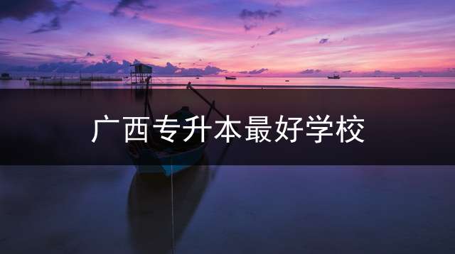 广西专升本最好学校？