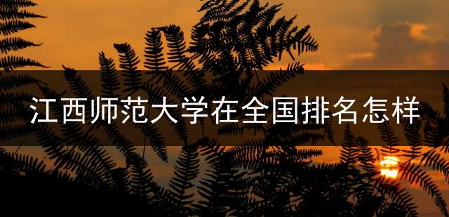 江西师范大学在全国排名怎样？ (请问广外和广外南国的区别？)