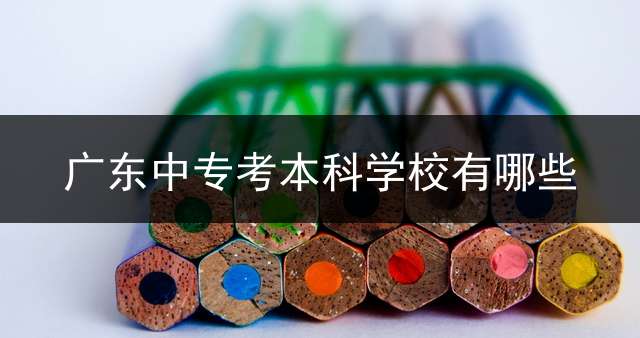 广东中专考本科学校有哪些？