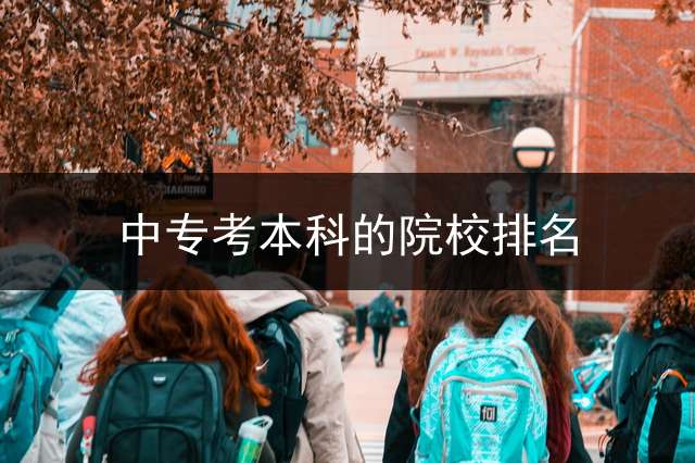 中专考本科的院校排名？