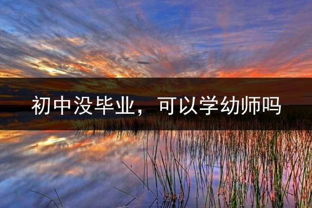 初中没毕业，可以学幼师吗？ (我想学幼师但初中没毕业？)