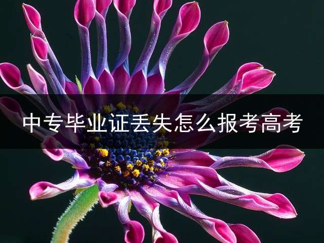 中专毕业证丢失怎么报考高考？