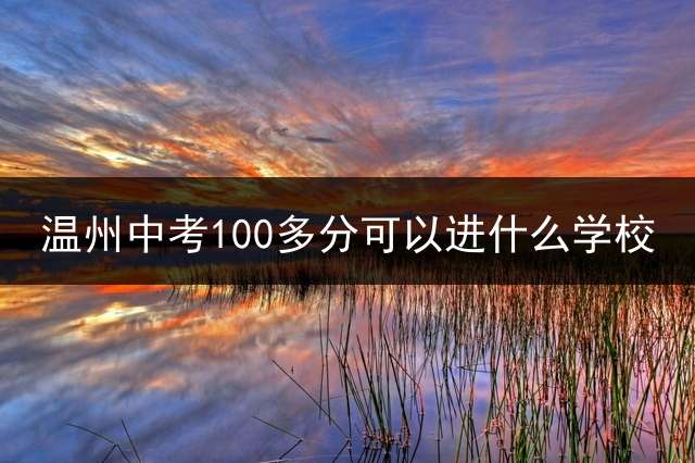 温州中考100多分可以进什么学校？