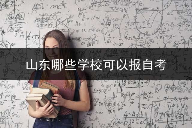 山东哪些学校可以报自考？