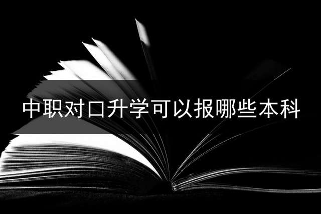 中职对口升学可以报哪些本科？