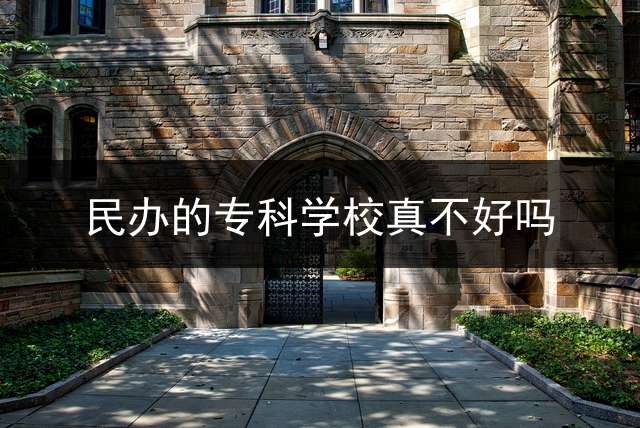 民办的专科学校真不好吗？ (民办专科好不好？)