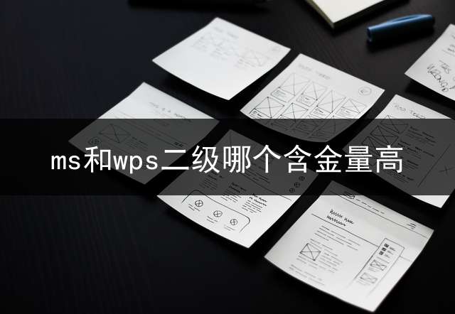 ms和wps二级哪个含金量高？ (wps office与ms office哪个大学推荐用？)