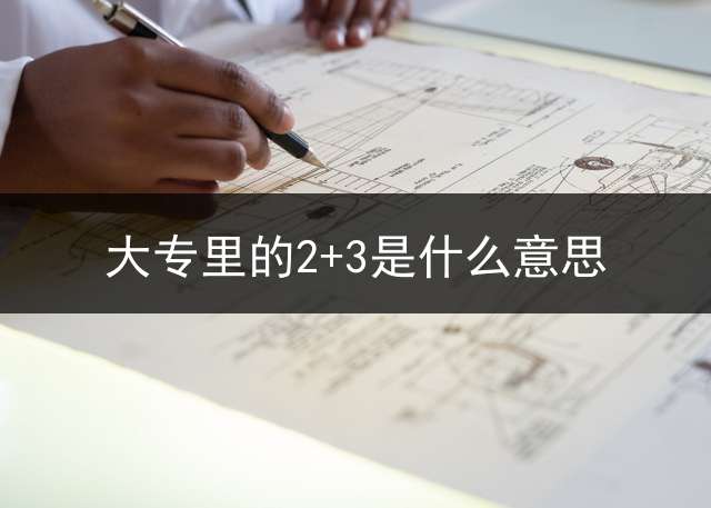 大专里的2+3是什么意思？
