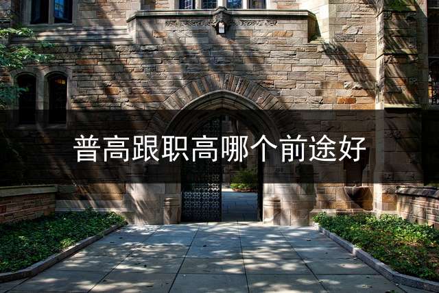 普高跟职高哪个前途好？