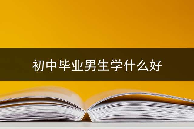 初中毕业男生学什么好？