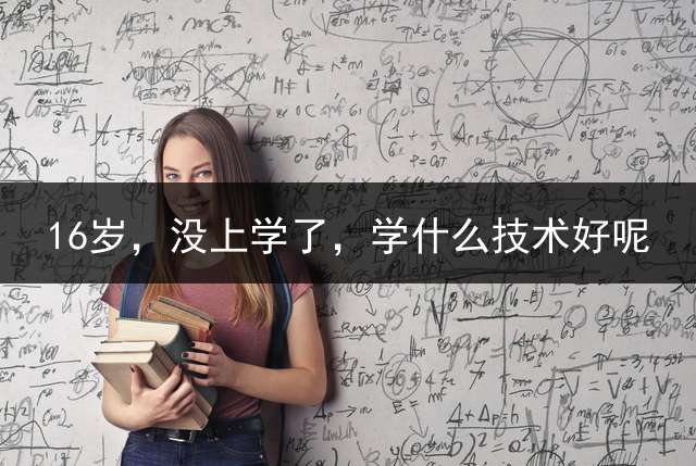 16岁，没上学了，学什么技术好呢？
