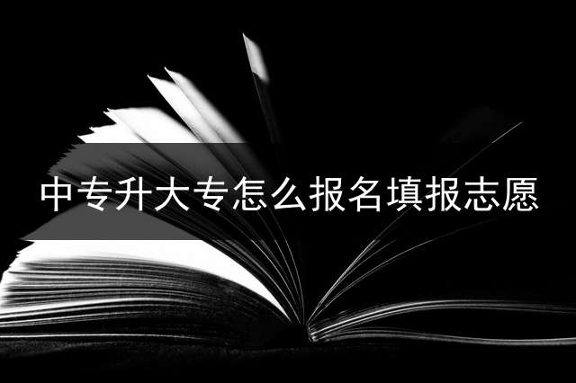 中专升大专怎么报名填报志愿？