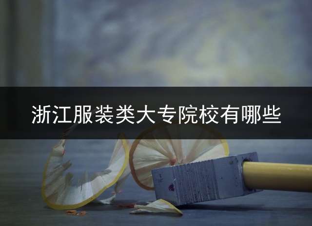浙江服装类大专院校有哪些？
