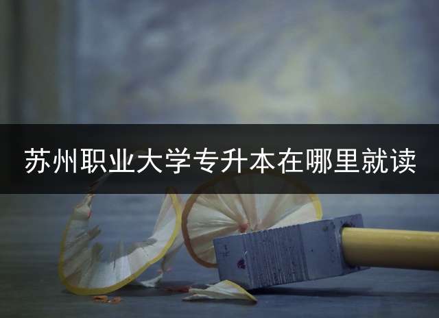 苏州职业大学专升本在哪里就读？