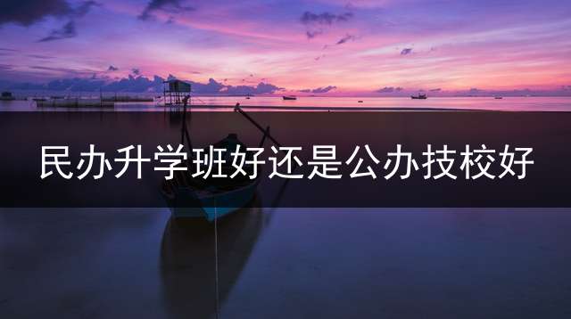 民办升学班好还是公办技校好？