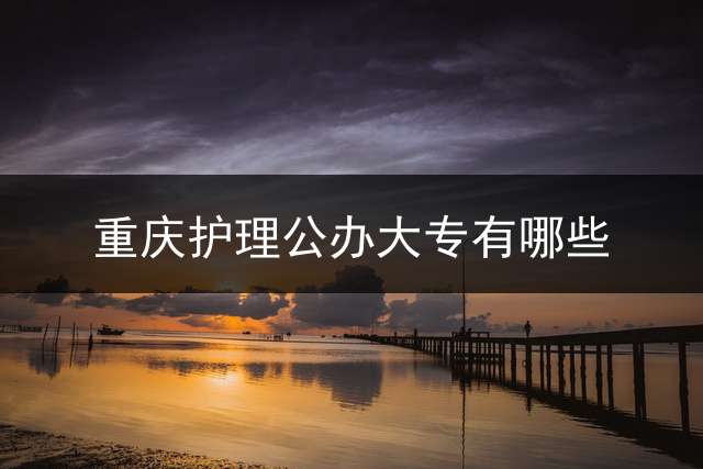 重庆护理公办大专有哪些？