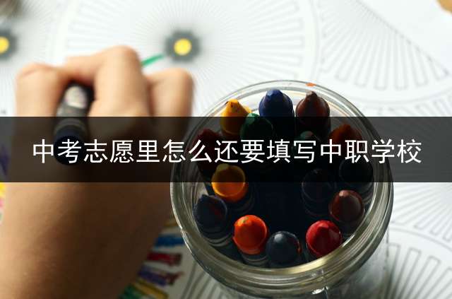 中考志愿里怎么还要填写中职学校？