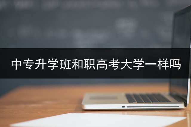 中专升学班和职高考大学一样吗？