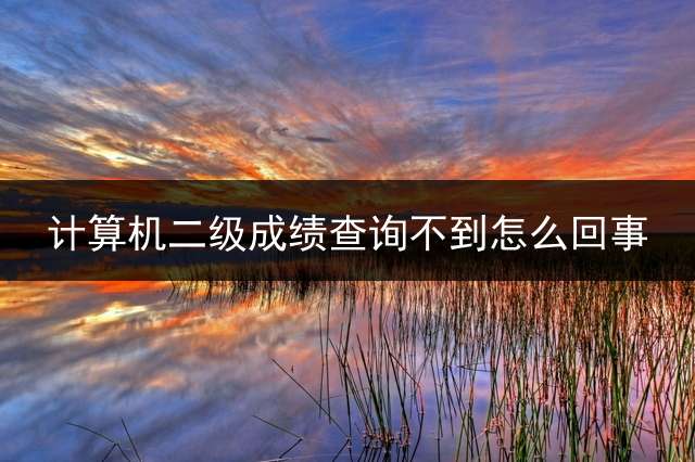 计算机二级成绩查询不到怎么回事？ 全国计算机等级考试成绩查询为空是为什么？