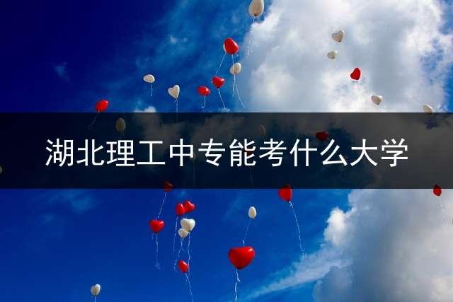湖北理工中专能考什么大学？