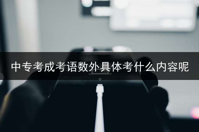 中专考成考语数外具体考什么内容呢？ (成人高中毕业证怎么考？)