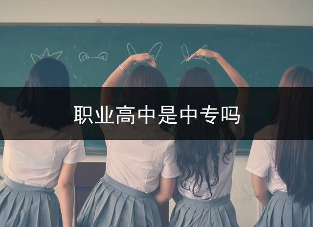 职业高中是中专吗？