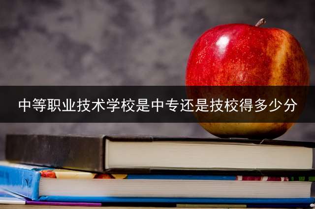 中等职业技术学校是中专还是技校得多少分？