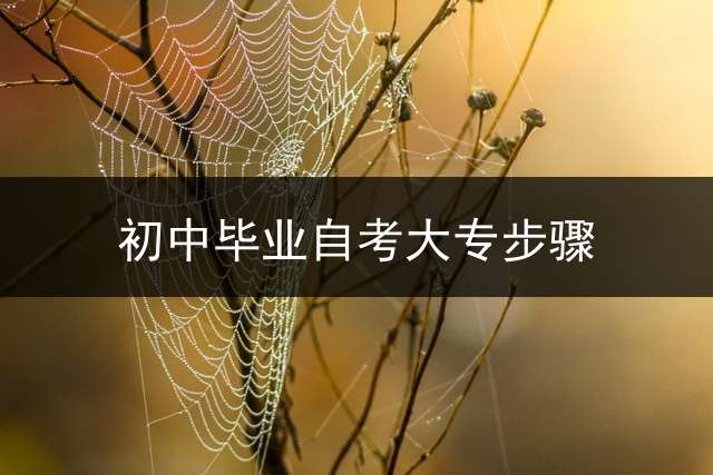 初中毕业自考大专步骤？ (初中怎么自考本科？)