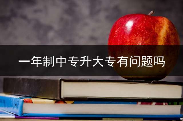 一年制中专升大专有问题吗？