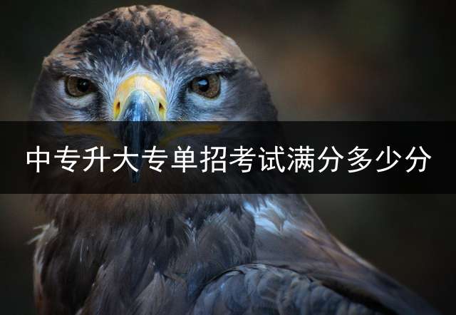 中专升大专单招考试满分多少分？