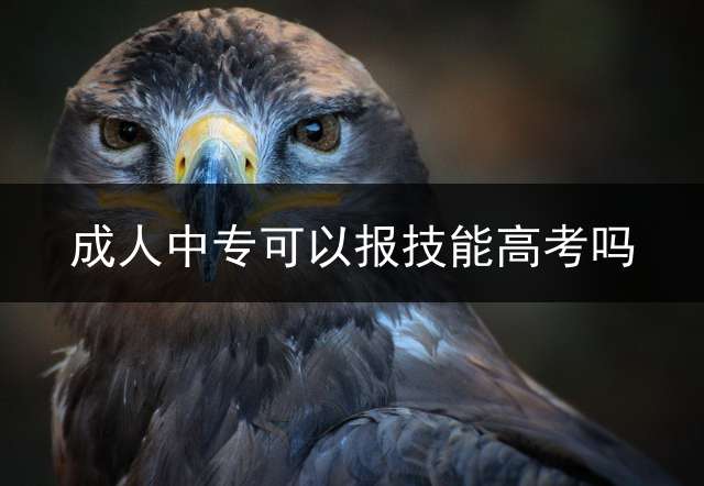 成人中专可以报技能高考吗？