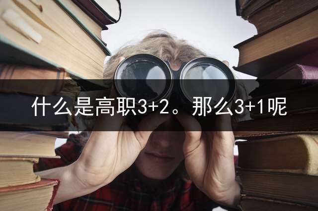什么是高职3+2。那么3+1呢？