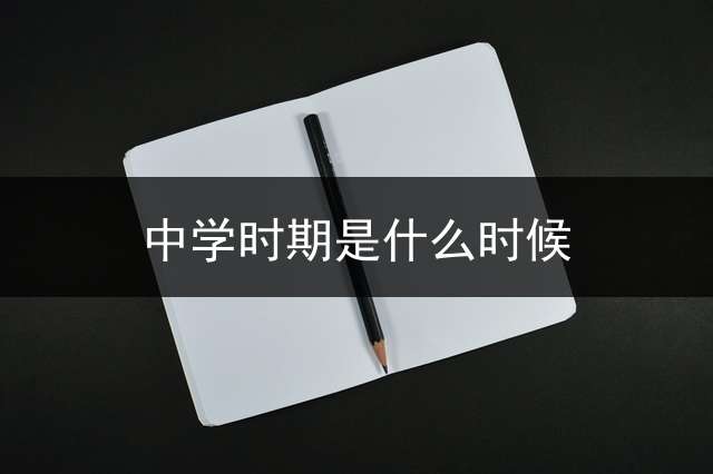 中学时期是什么时候？