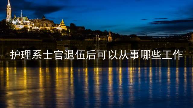 护理系士官退伍后可以从事哪些工作？