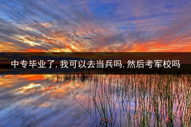 中专毕业了,我可以去当兵吗,然后考军校吗？