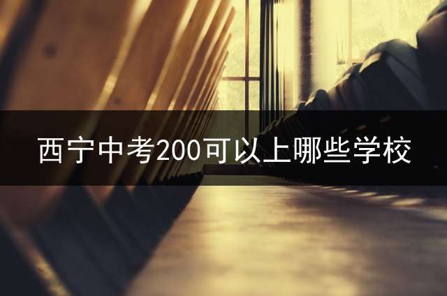 西宁中考200可以上哪些学校？ (中考考两百多分可以上什么学校？)