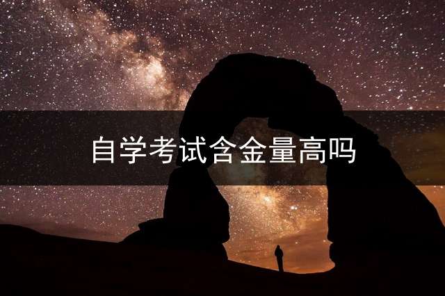 自学考试含金量高吗？ (自考本科含金量高吗？考自考有哪些好处？)