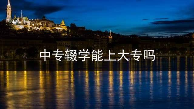 中专辍学能上大专吗？