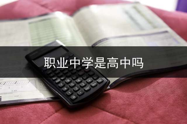 职业中学是高中吗？ 职业高级中学是什么学历？