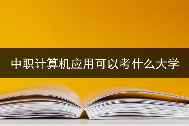中职计算机应用可以考什么大学？