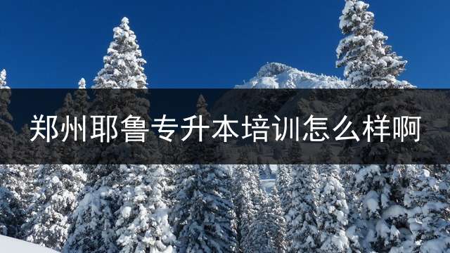 郑州耶鲁专升本培训怎么样啊？