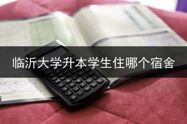 临沂大学升本学生住哪个宿舍？