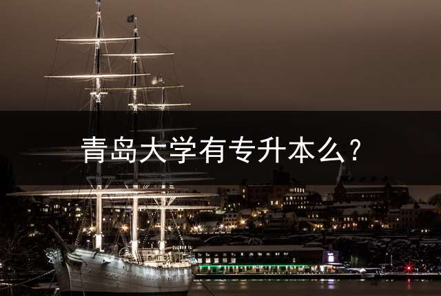 青岛大学有专升本么？